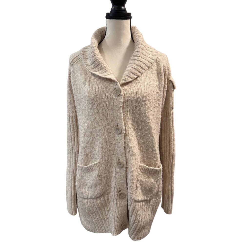 Cabi Women’s Beige Cowl Neck Cardigan Size S